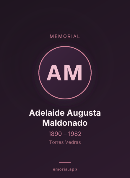Memorial portrait of Adelaide Augusta Maldonado