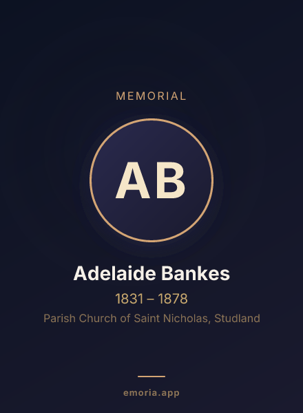 Memorial portrait of Adelaide Bankes