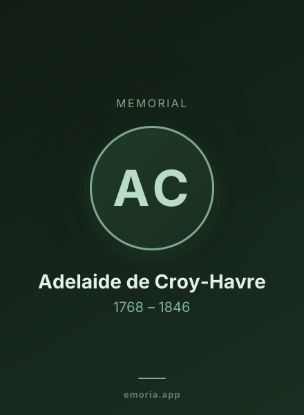 Memorial portrait of Adelaide de Croy-Havre