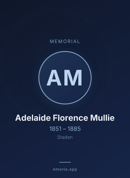 Memorial portrait of Adelaide Florence Mullie