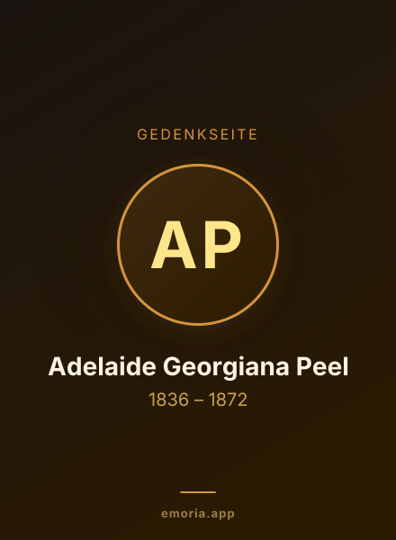 Gedenkportrait von Adelaide Georgiana Peel