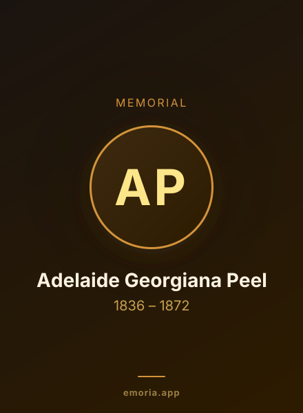 Memorial portrait of Adelaide Georgiana Peel