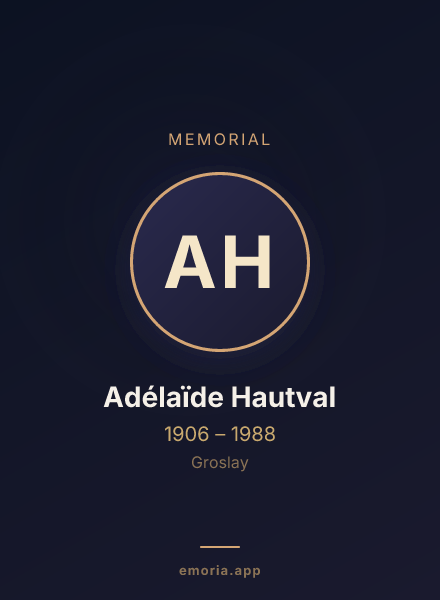Memorial portrait of Adélaïde Hautval