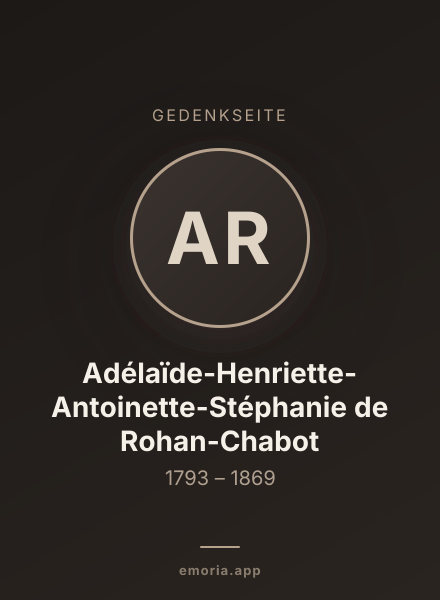Gedenkportrait von Adélaïde-Henriette-Antoinette-Stéphanie de Rohan-Chabot
