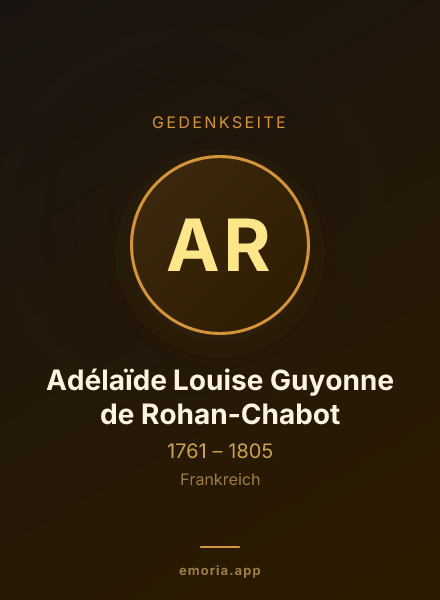 Gedenkportrait von Adélaïde Louise Guyonne de Rohan-Chabot