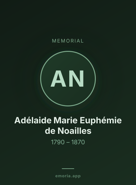 Memorial portrait of Adélaide Marie Euphémie de Noailles