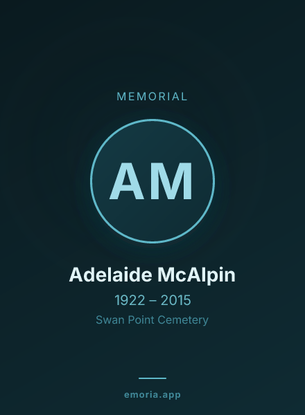 Memorial portrait of Adelaide McAlpin