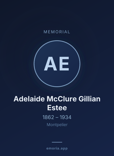 Memorial portrait of Adelaide McClure Gillian Estee