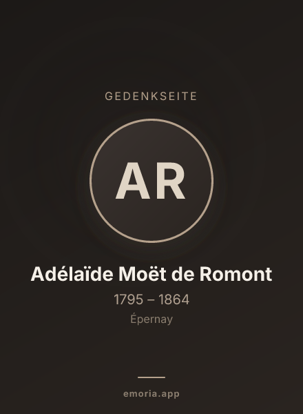 Gedenkportrait von Adélaïde Moët de Romont