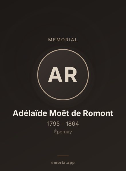 Memorial portrait of Adélaïde Moët de Romont