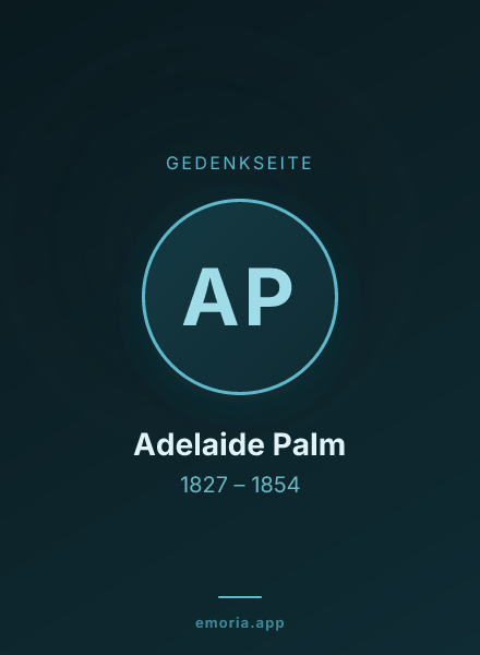 Gedenkportrait von Adelaide Palm