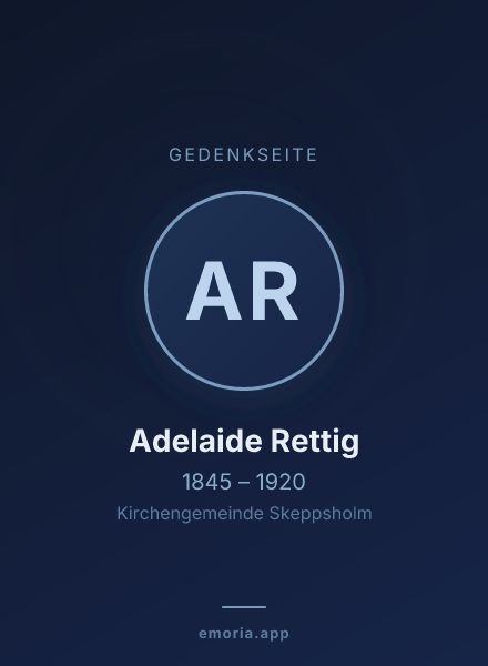 Gedenkportrait von Adelaide Rettig