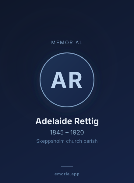 Memorial portrait of Adelaide Rettig