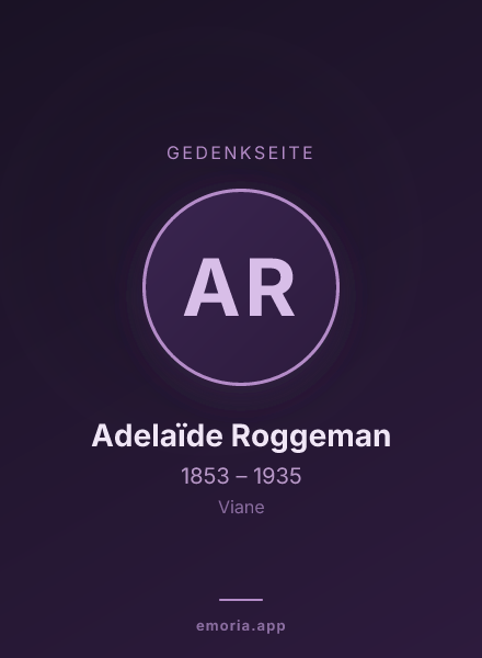 Gedenkportrait von Adelaïde Roggeman