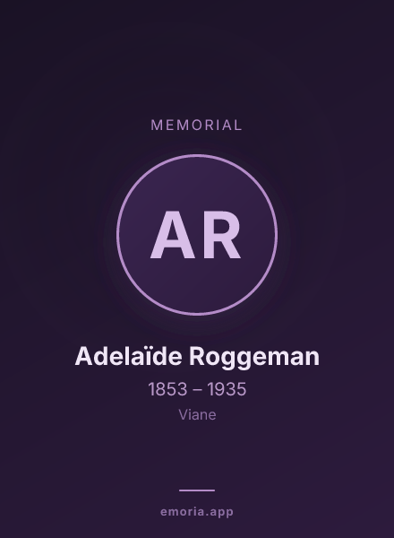 Memorial portrait of Adelaïde Roggeman