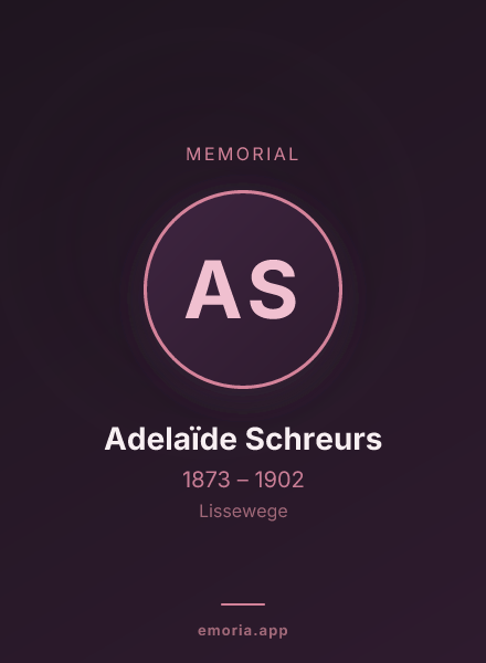 Memorial portrait of Adelaïde Schreurs