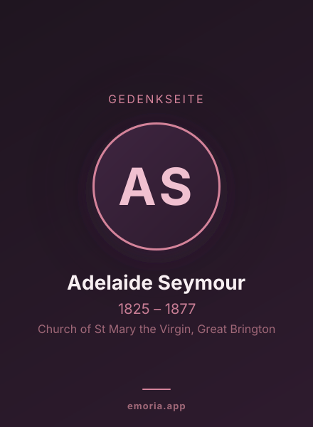 Gedenkportrait von Adelaide Seymour
