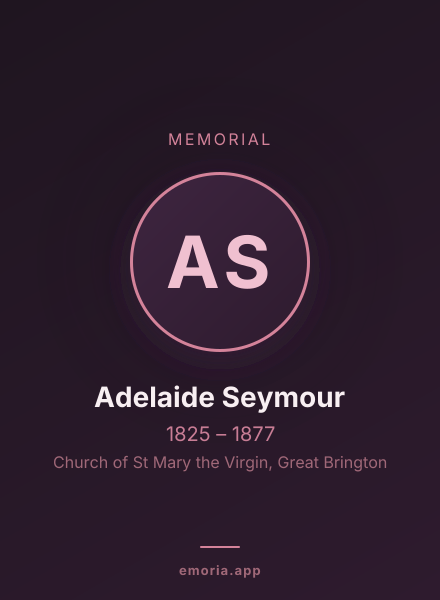Memorial portrait of Adelaide Seymour