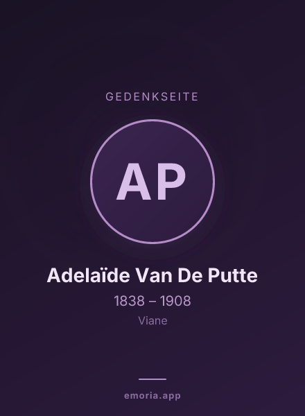 Gedenkportrait von Adelaïde Van De Putte