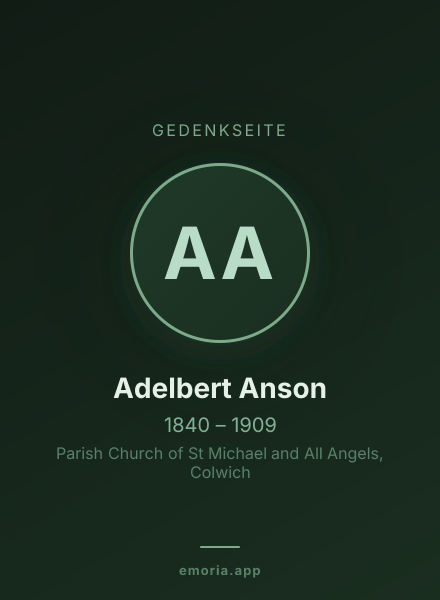 Gedenkportrait von Adelbert Anson