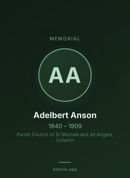 Memorial portrait of Adelbert Anson