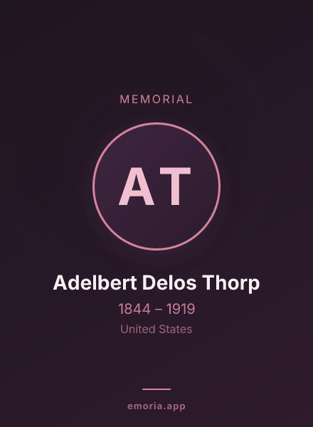 Memorial portrait of Adelbert Delos Thorp