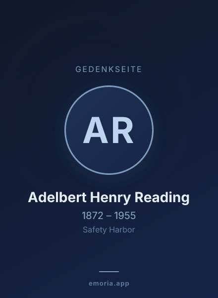 Gedenkportrait von Adelbert Henry Reading