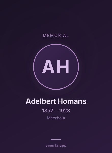 Memorial portrait of Adelbert Homans
