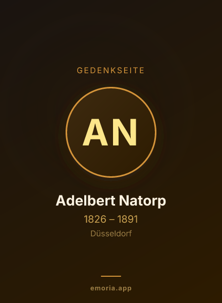 Gedenkportrait von Adelbert Natorp