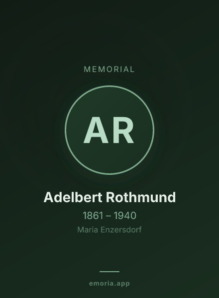Memorial portrait of Adelbert Rothmund