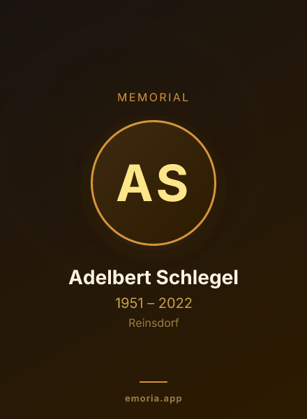 Memorial portrait of Adelbert Schlegel