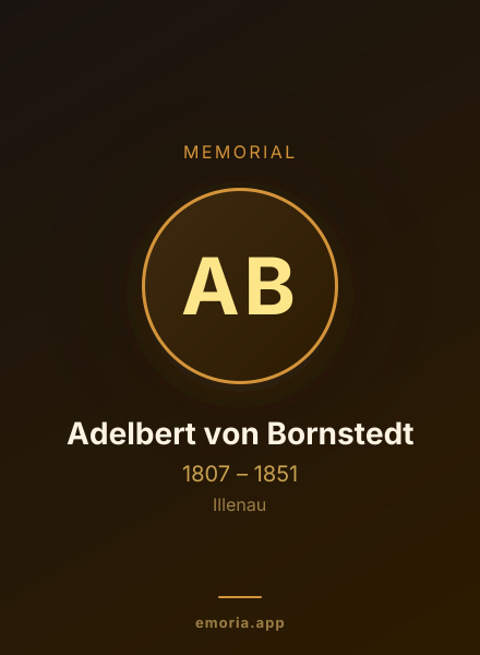 Memorial portrait of Adelbert von Bornstedt