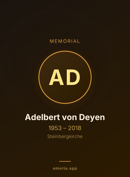 Memorial portrait of Adelbert von Deyen