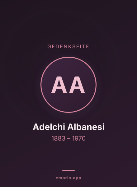 Gedenkportrait von Adelchi Albanesi