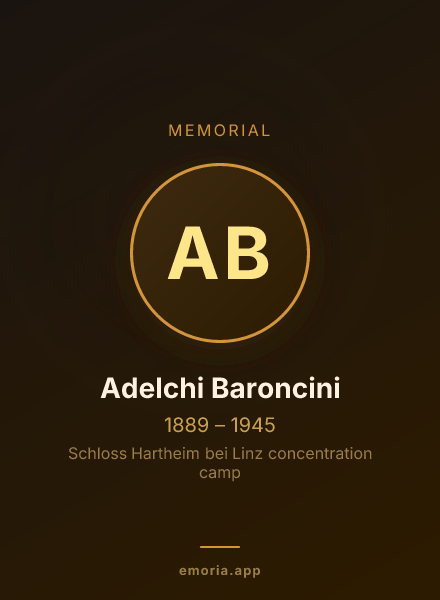 Memorial portrait of Adelchi Baroncini