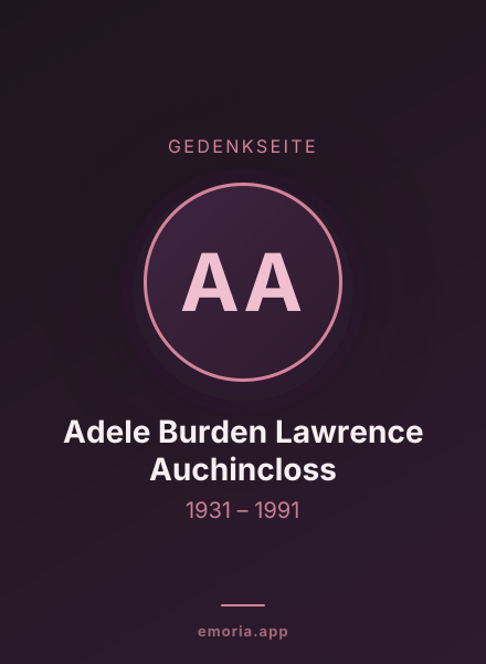 Gedenkportrait von Adele Burden Lawrence Auchincloss