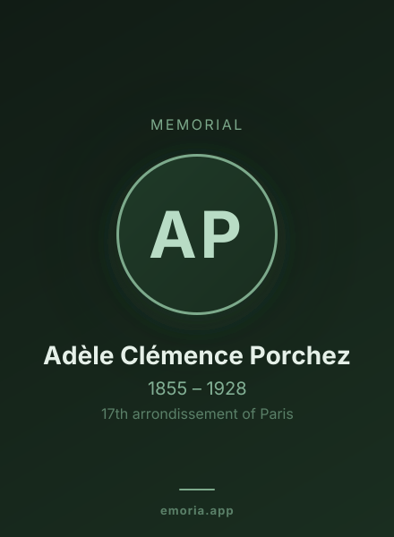 Memorial portrait of Adèle Clémence Porchez