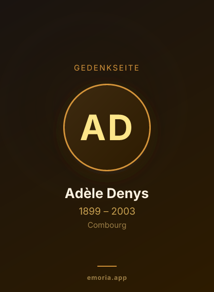 Gedenkportrait von Adèle Denys