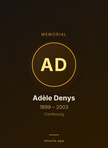 Memorial portrait of Adèle Denys