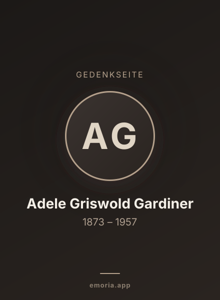 Gedenkportrait von Adele Griswold Gardiner
