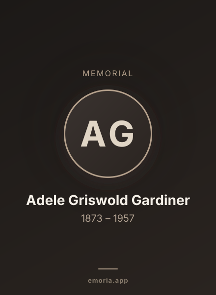 Memorial portrait of Adele Griswold Gardiner