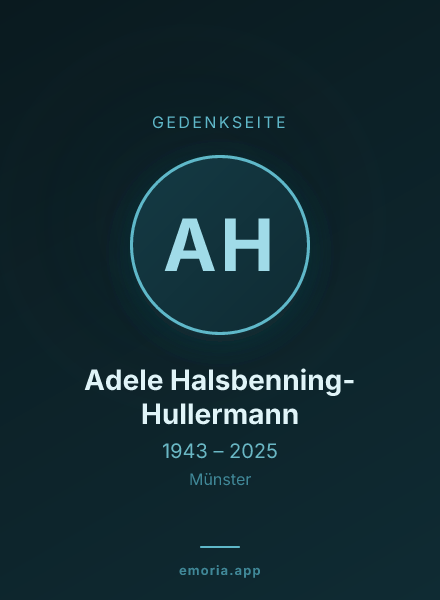 Gedenkportrait von Adele Halsbenning-Hullermann