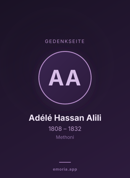 Gedenkportrait von Adélé Hassan Alili
