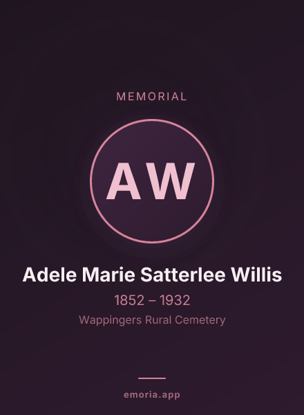 Memorial portrait of Adele Marie Satterlee Willis