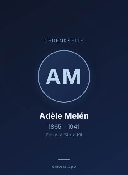 Gedenkportrait von Adèle Melén