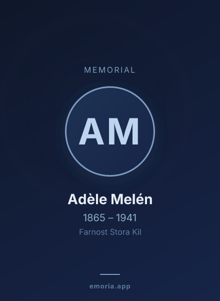 Memorial portrait of Adèle Melén