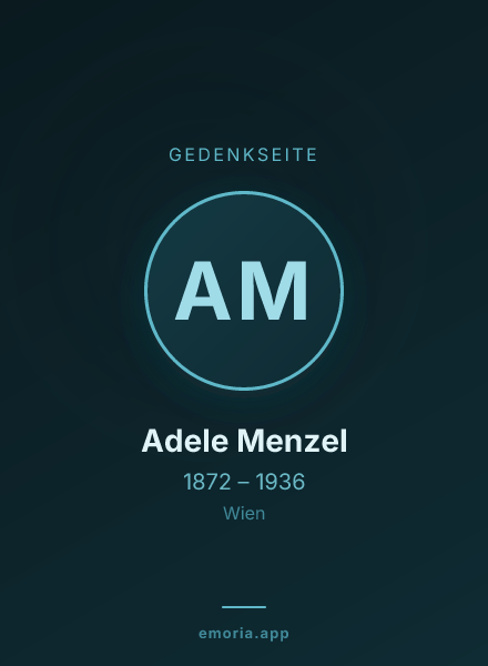Gedenkportrait von Adele Menzel