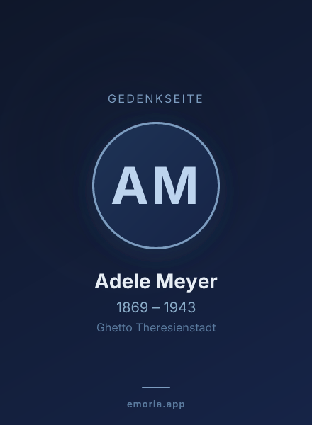Gedenkportrait von Adele Meyer