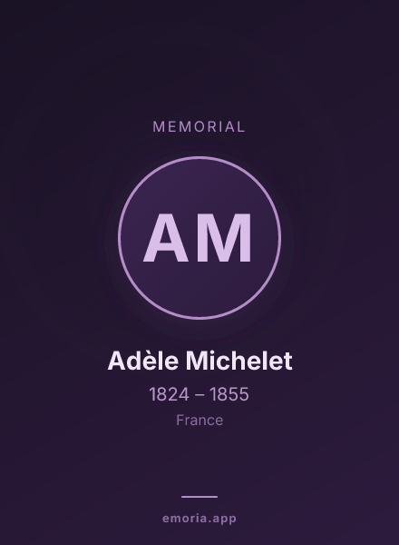 Memorial portrait of Adèle Michelet
