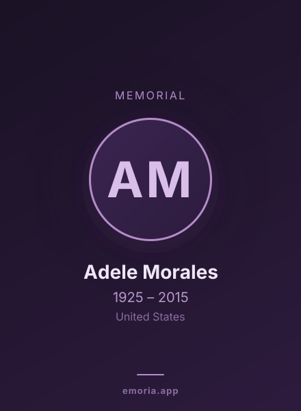 Memorial portrait of Adele Morales